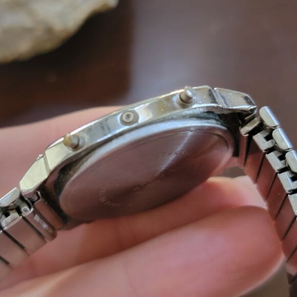 Pittsburgh Steelers Digital Watch NFL Licensed Black Face Silver Tone Band Style